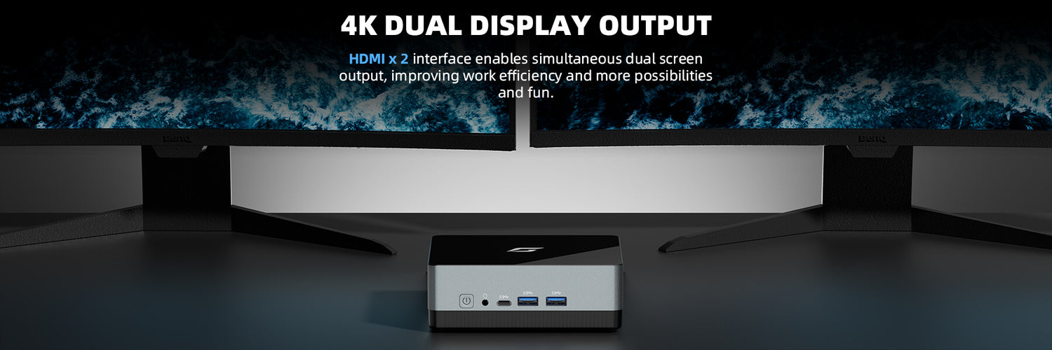 CyberGeek mini PC 4K dual display output