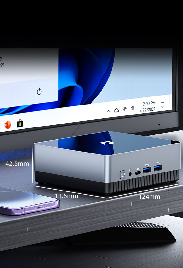 Linux Small Desktop Computers Intel N5095A 16GB RAM Mini PC