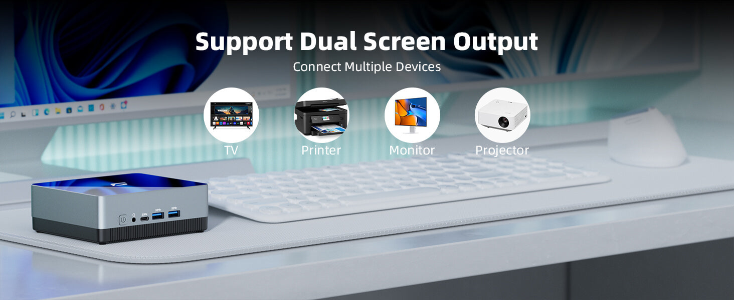 mini pc support dual screen
